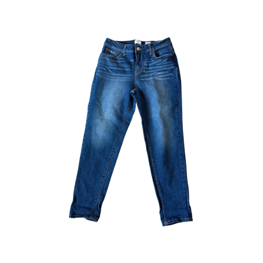 Time and Tru Skinny Ankle Jeans Distressed Denim 6R Blue